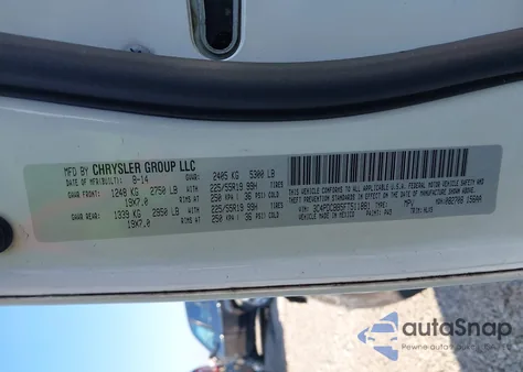 2015 Dodge Journey Sxt from USA, damaged, VIN 3C4PDCBB5FT511881